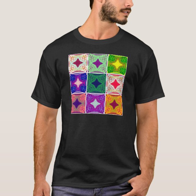 Camiseta Hermoso patrón de impresión a cuadros de verificac (Anverso)