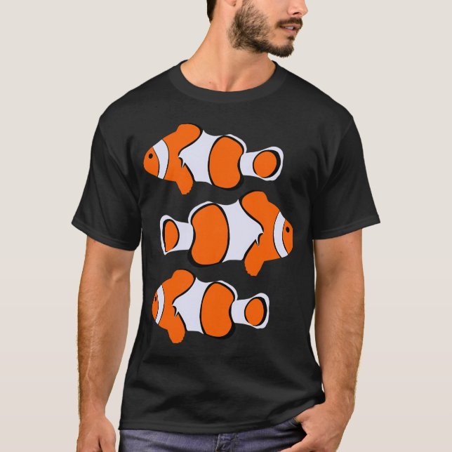 Camiseta Hermoso patrón de pez payaso (Anverso)