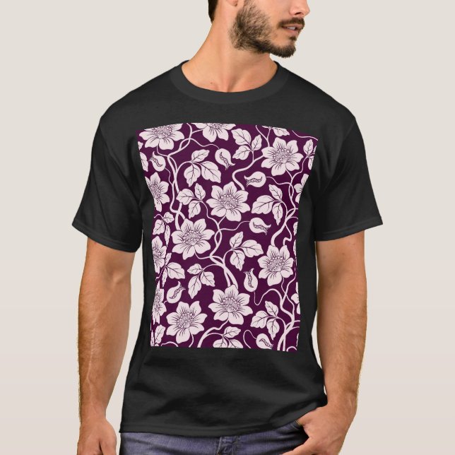 Camiseta Hermoso patrón floral (Anverso)