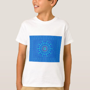 Camiseta Hermoso patrón vectorial tradicional azul arte des