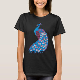 Camiseta Hermoso pavo real azul