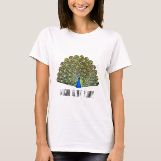 Camiseta Hermoso pavo real azul