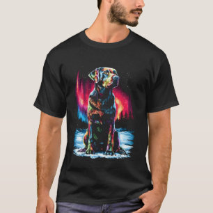 Camiseta Hermoso perro Labrador Retriever Aurora Boreal Inv