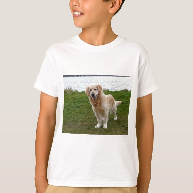Camiseta Hermoso perro Retriever Dorado de pie (Anverso)