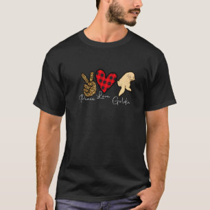 Camiseta Hermoso perro retriever dorado Paz Amor Goldie Cac
