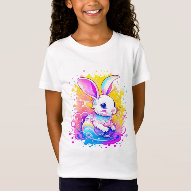 Camiseta Hermoso personalizado lindo sobre fondo colorido (Anverso)