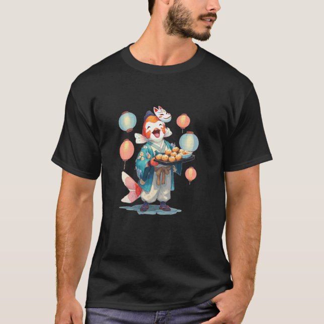 Camiseta Hermoso pez Koi con estilo de festival de verano j (Anverso)