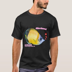 Camiseta Hermoso pez mariposa recorte impresión