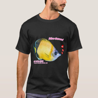 Camiseta Hermoso pez mariposa recorte impresión