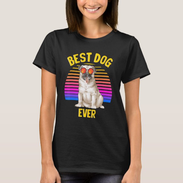 Camiseta Hermoso Pug Mejor Perro Cachorro (Anverso)