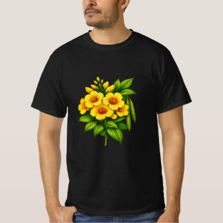 Camiseta Hermoso ramo de girasoles amarillos con hojas verd