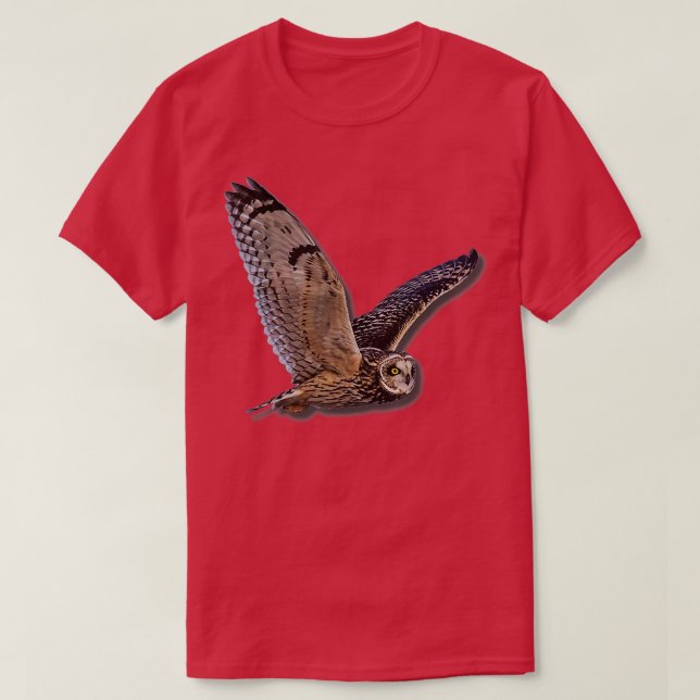Camiseta Hermoso rapero de búho volando pájaro de Prey Biri (Diseño del anverso)