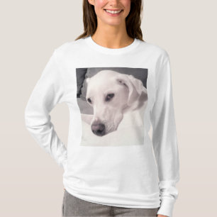 Camiseta Hermoso Regal White Labrador Mix Dog Gray T-Shir