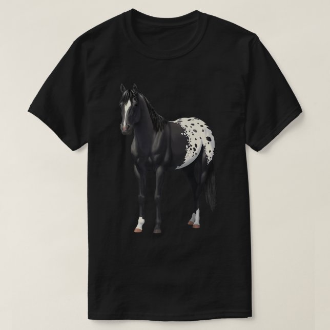 Camiseta Hermoso regalo de abanico Appaloosa en blanco negr (Diseño del anverso)