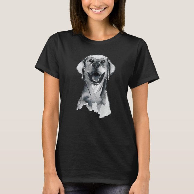Camiseta Hermoso Retrato De Labrador Recuperador De Lab Dog (Anverso)