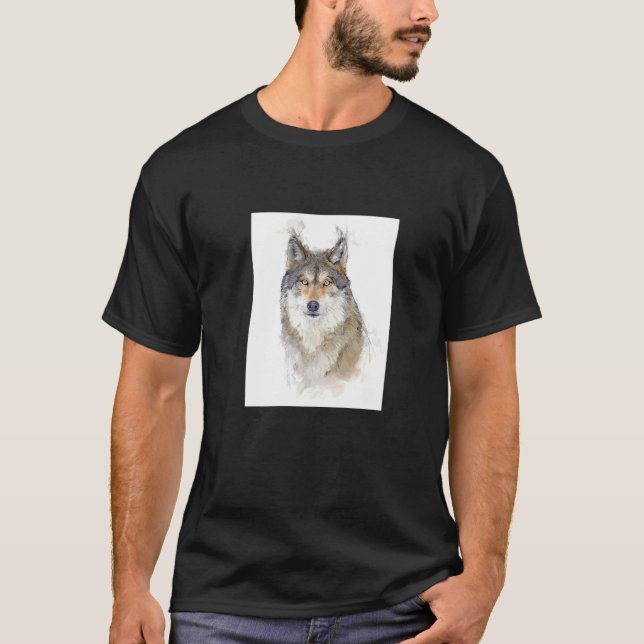Camiseta Hermoso retrato de lobo vida salvaje (Anverso)