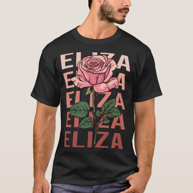 Camiseta Hermoso Rosa - Eliza Nombre (Anverso)