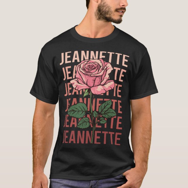 Camiseta Hermoso Rosa - Nombre de Jeannette (Anverso)