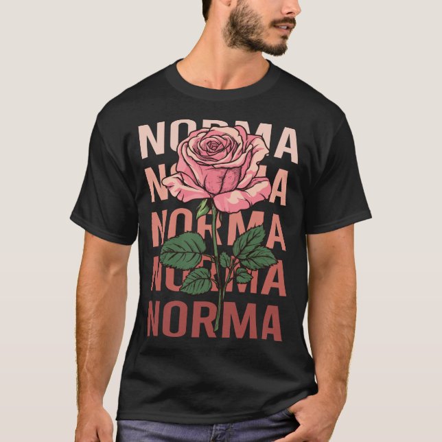 Camiseta Hermoso Rosa - Nombre de Norma (Anverso)