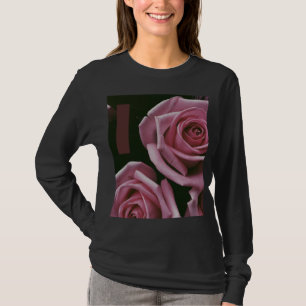 Camiseta Hermoso Rosa Rosa de Medianoche