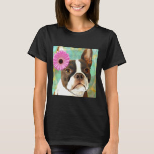 Camiseta Hermoso rubor Novia Boston Terrier Dog Art