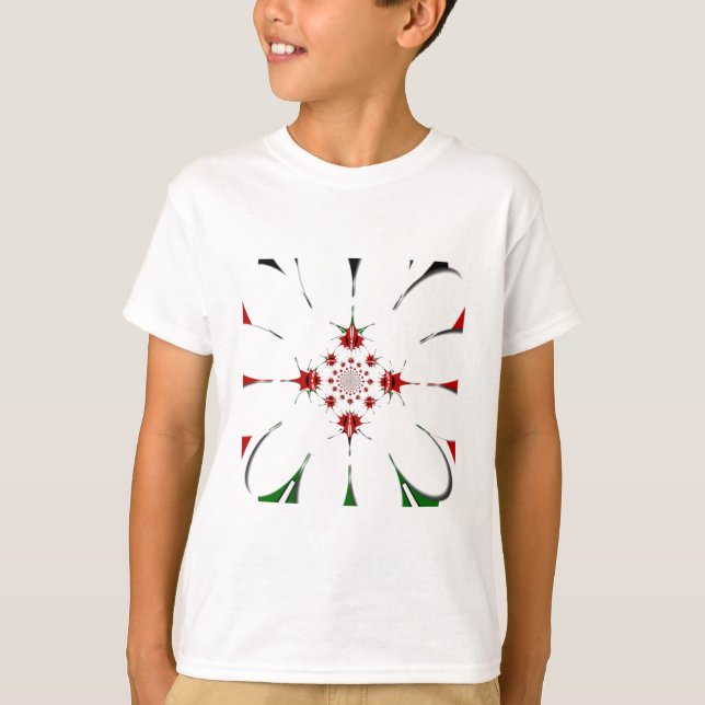 Camiseta Hermoso tapiz de Kenia: Mariposa de bandera kenian (Anverso)