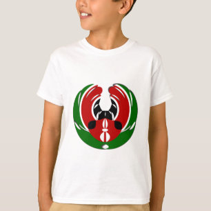 Camiseta Hermoso tapiz de Kenia: Mariposa de bandera kenian