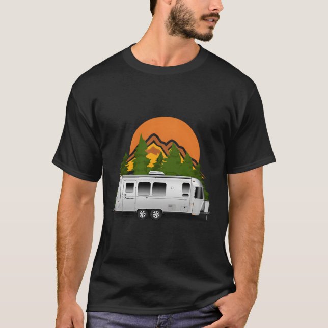 Camiseta Hermoso Tee De Trayectoria De Camping Retro Para (Anverso)
