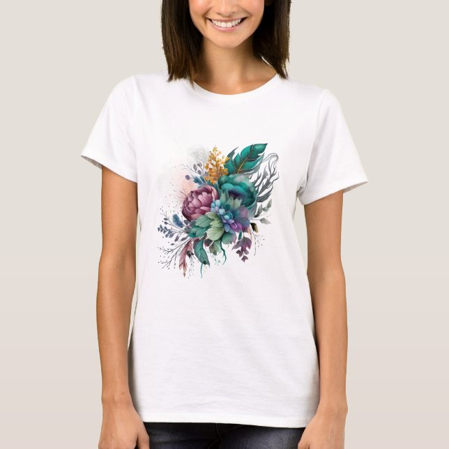 Camiseta Hermoso Tee Floral - Elige Tu Color! (Anverso)