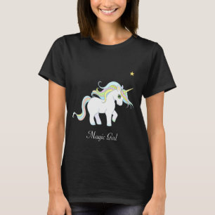 Camiseta Hermoso Unicornio Mágico con Estrella