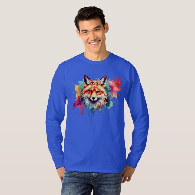 Camiseta Hermoso Uplifing Watercolor Fox (Anverso completo)