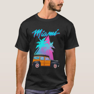 Camiseta Hermoso vagón de surf leñoso grande para hombres y