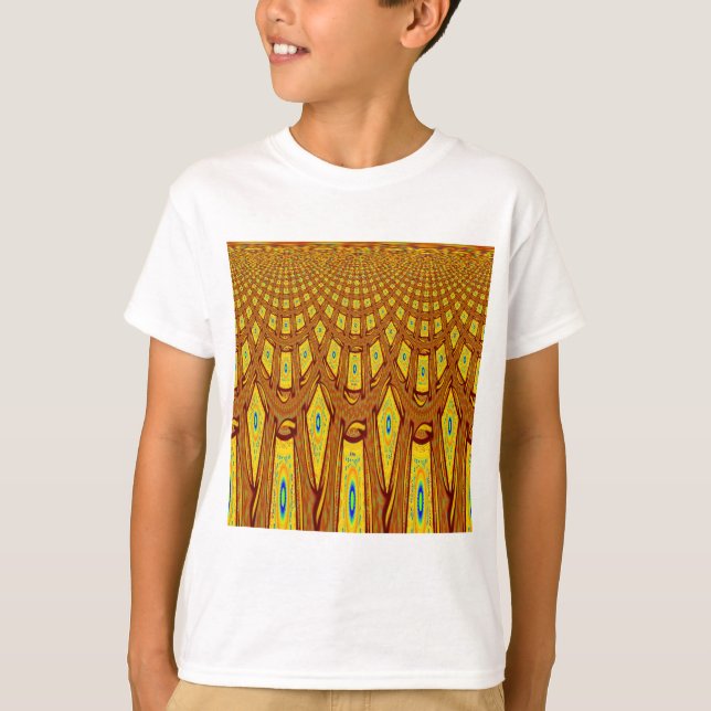 Camiseta Hermoso vector de impresión tribal africana Golden (Anverso)