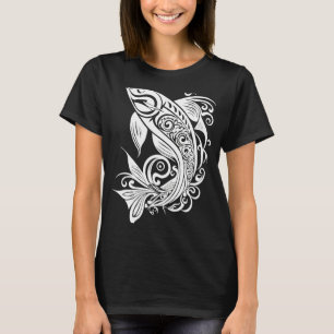 Camiseta Hermoso Vector De Pescado Naturaleza Gráfica Agua