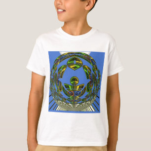 Camiseta Hermoso vector étnico tradicional africano azul