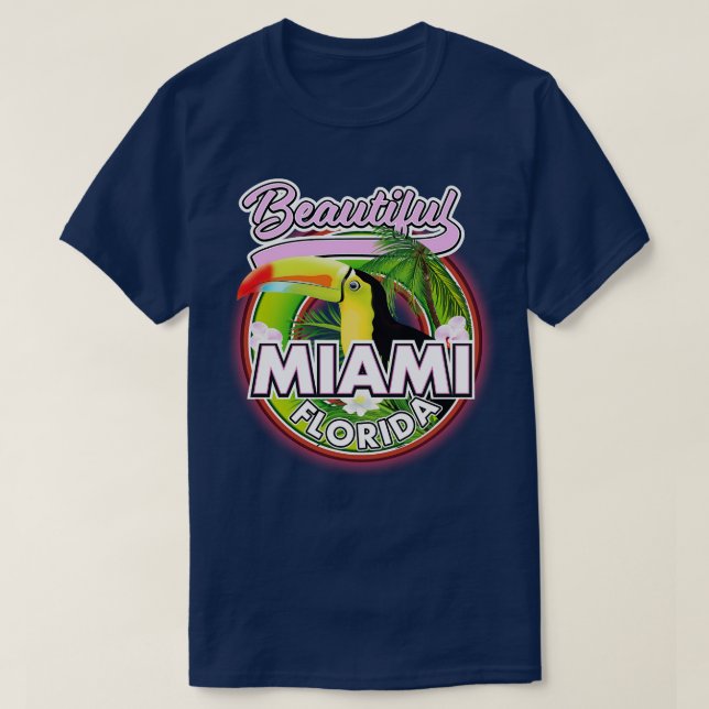Camiseta Hermoso viaje por Miami Florida (Diseño del anverso)