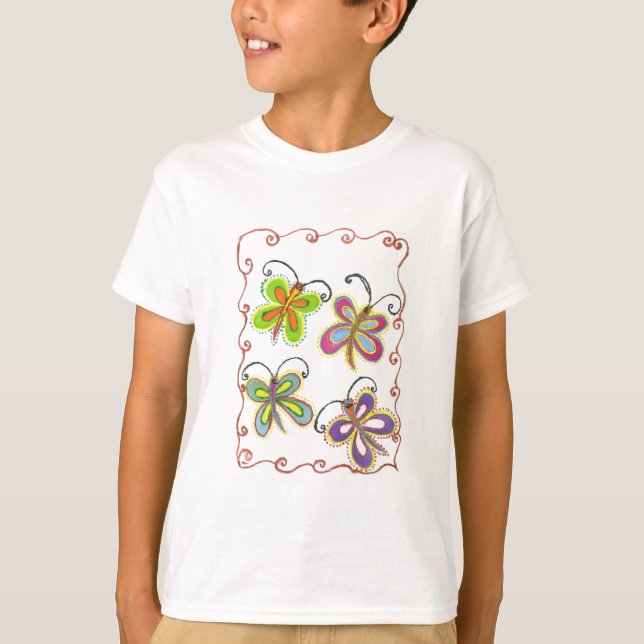 Camiseta Hermoso y asombroso arte de la mariposa Cuta: rega (Anverso)