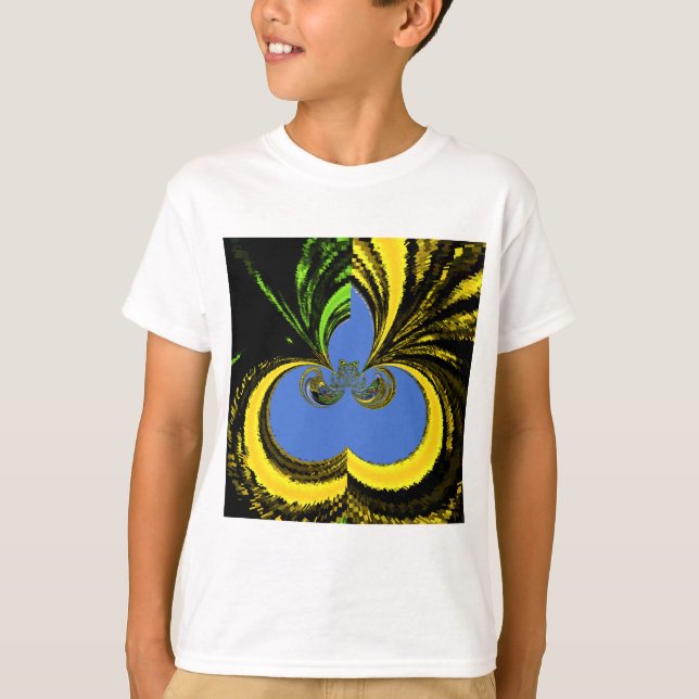 Camiseta Hermoso y encantador arte amarillo y azul sudafric (Anverso)