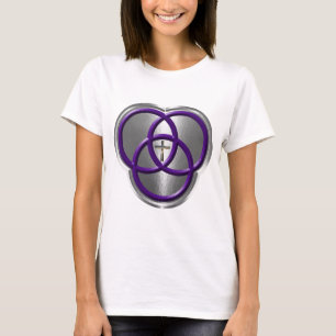 Camiseta Hermosos anillos de la Trinidad Cristiana con Cruz