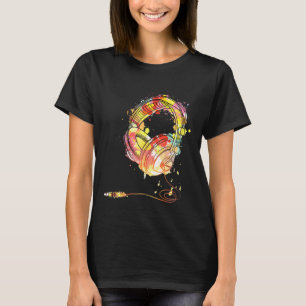Camiseta Hermosos Auriculares Coloridos Dj Musici