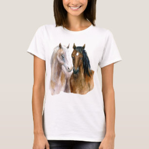 Camiseta Hermosos Caballos de Acuarela