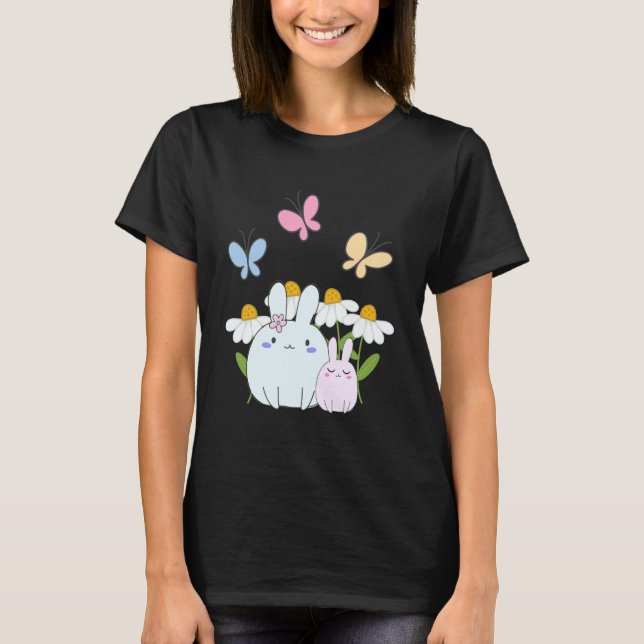 Camiseta Hermosos conejitos con martillos de primavera y ma (Anverso)