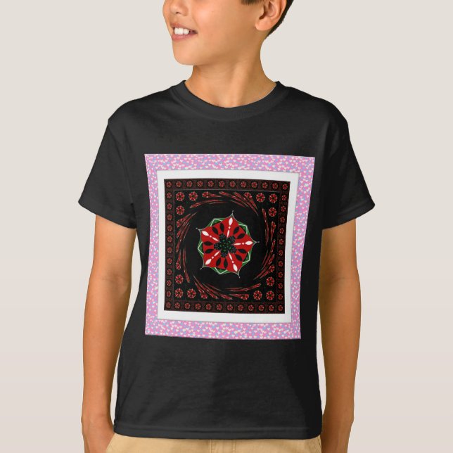 Camiseta Hermosos corazones blancos rosados de diseño de am (Anverso)