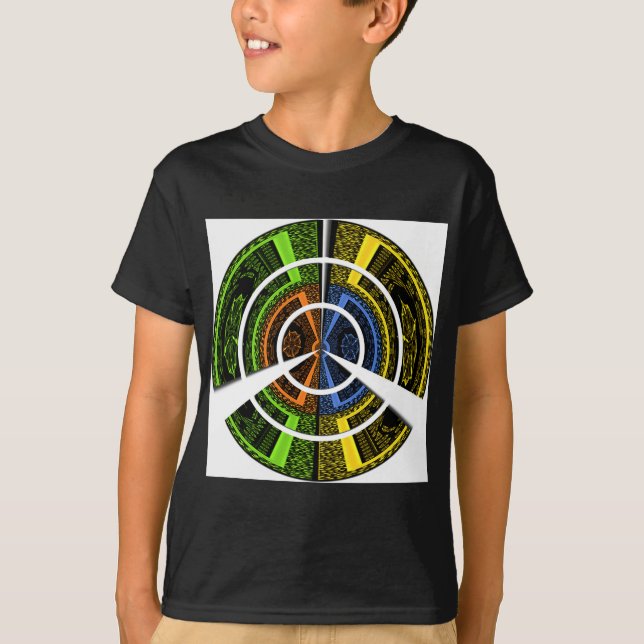 Camiseta Hermosos Ilustraciones circulares coloridos africa (Anverso)