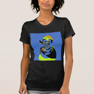 Camiseta Hermosos Ilustraciones coloridos de silueta femeni