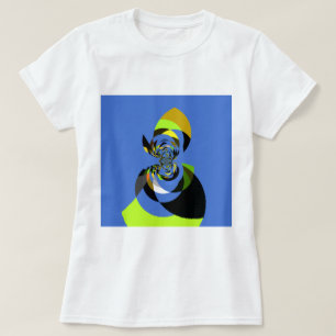 Camiseta Hermosos Ilustraciones coloridos de silueta femeni