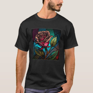 Camiseta Hermosos Rosas Ilustracion Realista de Cristal Man