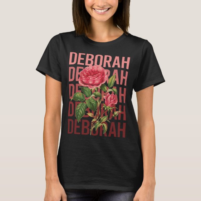 Camiseta Hermosos Rosas - Nombre de Deborah (Anverso)