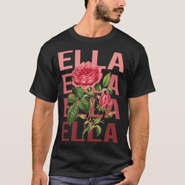 Camiseta Hermosos Rosas - Nombre de Ella (Anverso)