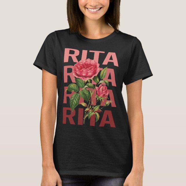 Camiseta Hermosos Rosas - Nombre Rita (Anverso)